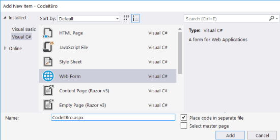 asp.net registration form