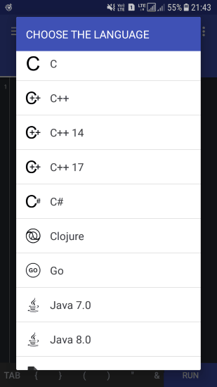 pick a programming language to code