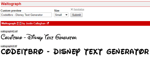 Dafont - website to generate Disney font