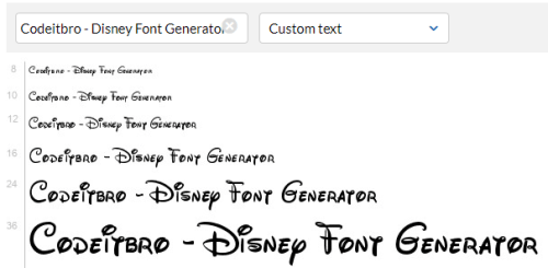 UrbanFonts - disney font generator