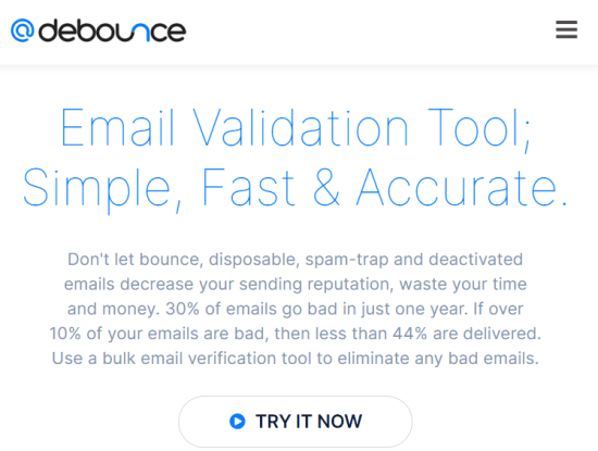 debounce - bulk email verification service