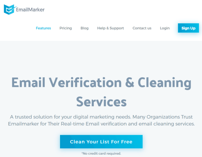 email cleaning service - emailmarker