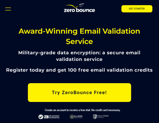 email validation service - zerobounce