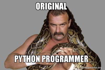 funny python joke 29 - original programmer