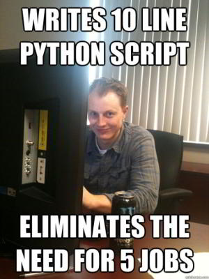 funny python meme 9 - write 10 lines of code