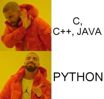 python meme 21 - drake likes python