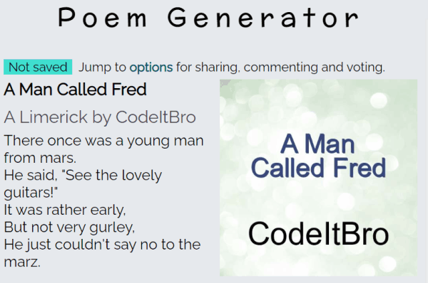 limerick poem generator