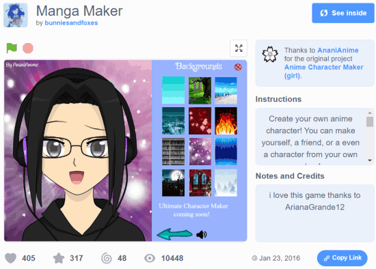 manga maker by Scratch