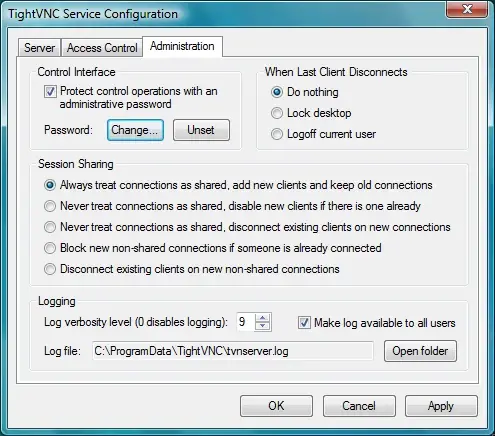 tight vnc lan screen sharing software