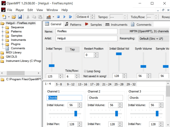 openmpt - chiptune music software