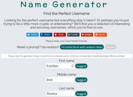 name generator