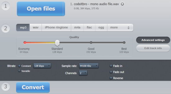 online audio converter