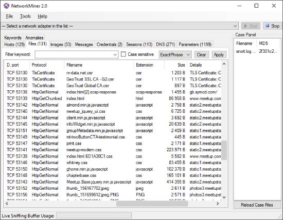 networkminer - free pcap analysis tools