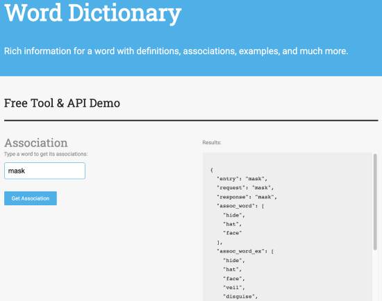 word dictionary api