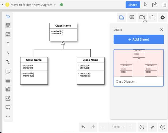 cacoo - class diagram tool