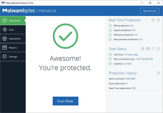 malwarebytes malware - anti hacking software