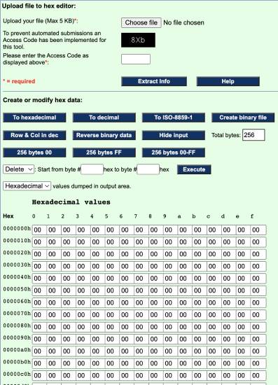 mobilefish - online hex editor