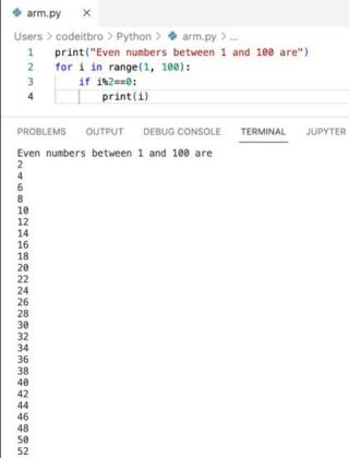 Python Program To Check If a Number is Odd or Even