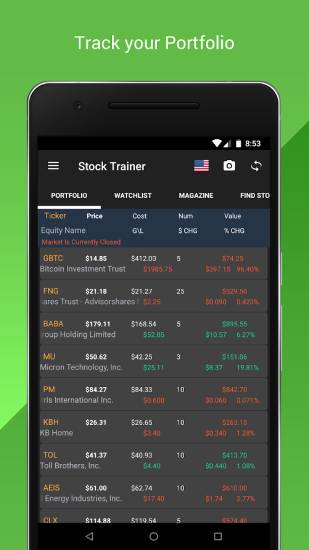 stock trainer app