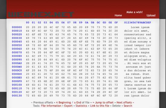 webhex - online hex file editor