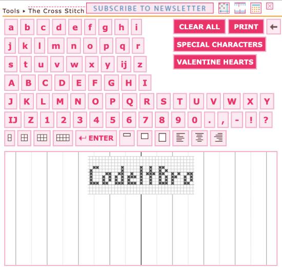 stitchpoint - cross stitch font generator