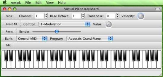 virtual midi piano keyboard