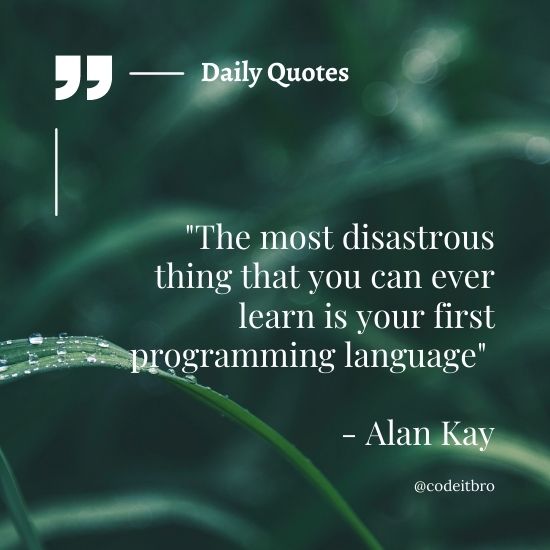 most disastrous thing learn programming language