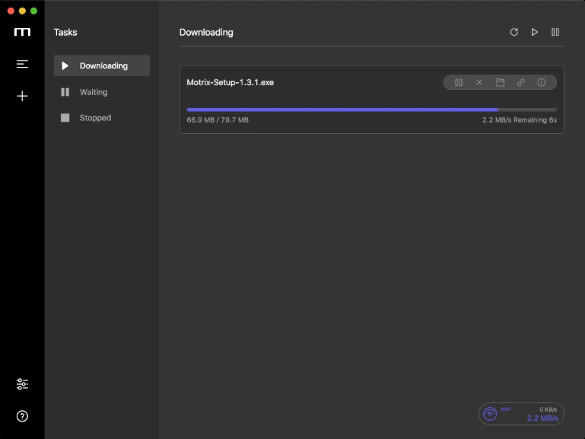 motrix - magnet link downloader