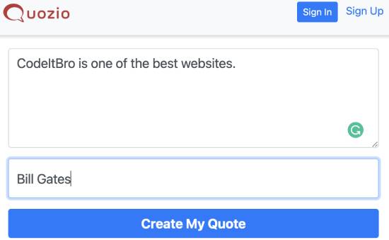 quozio - fake quotes generator