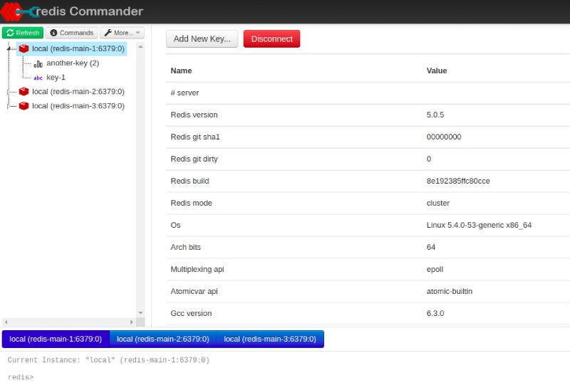redis commander - redis client