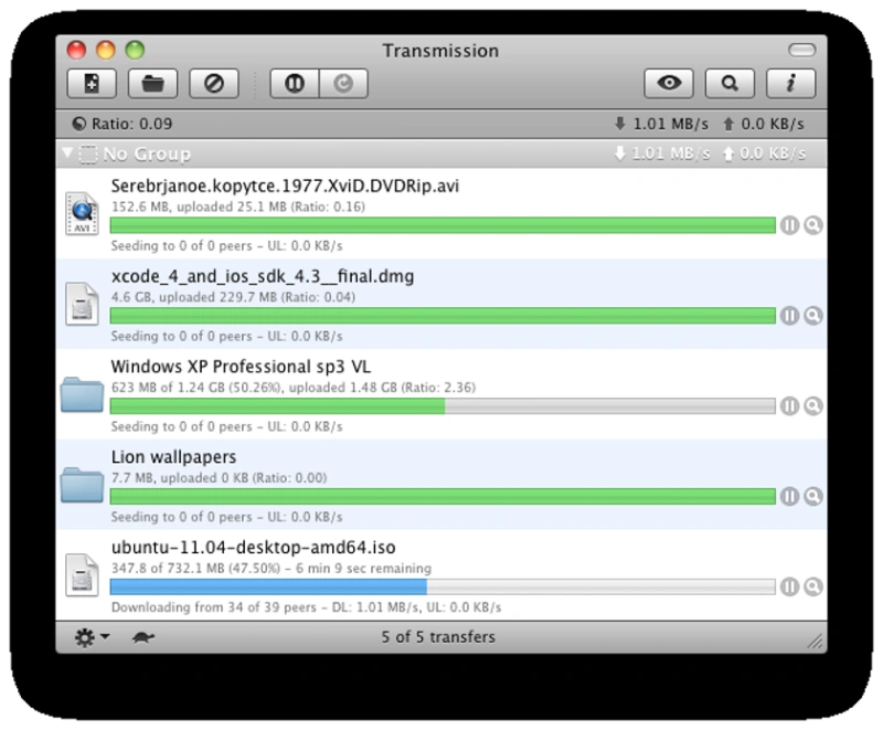 transmission - magnet url downloader