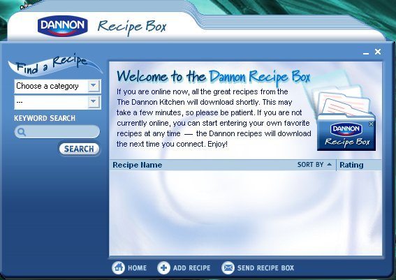 dannon recipe box