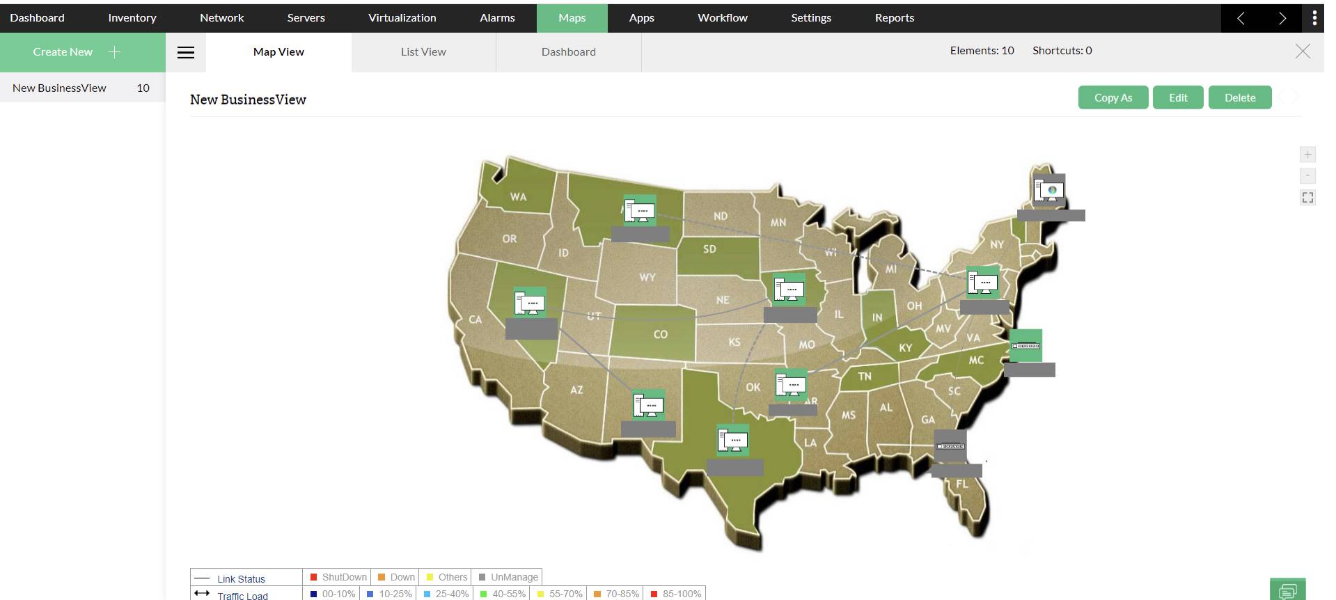 manageengine opmanager - network mapping software