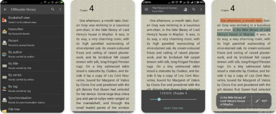 fbreader app screenshot