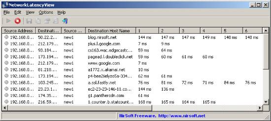 networklatencyview - latency checker tool