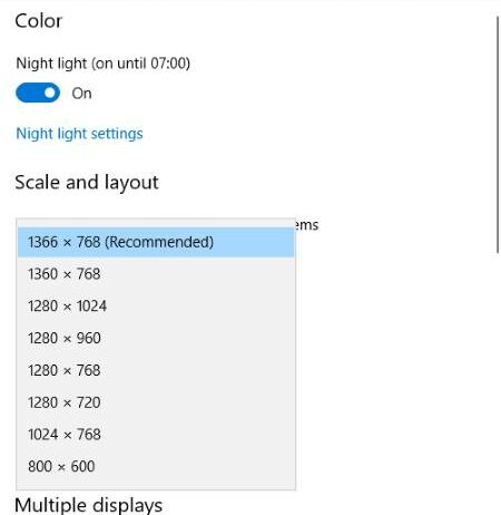 windows 10 in built resolution changer