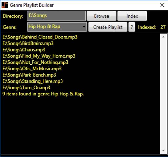 genre playlist builder