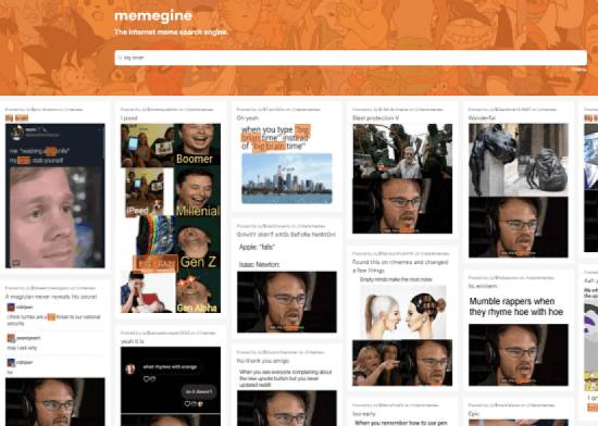 memegine - meme finder search engine websites