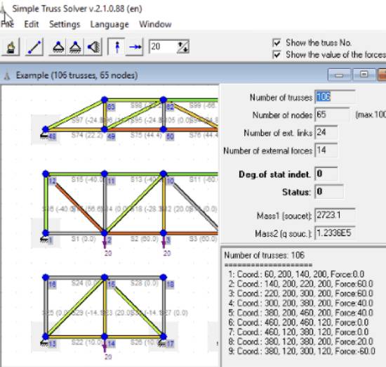 simple truss solver