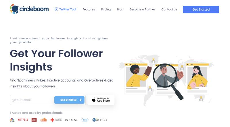 circleboom - check fake twitter followers