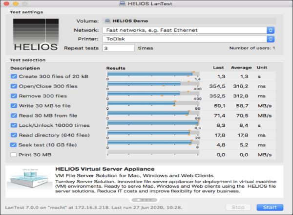 helios lan test