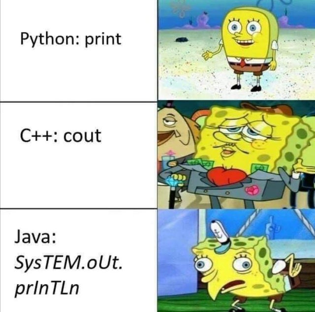 java programming meme on print