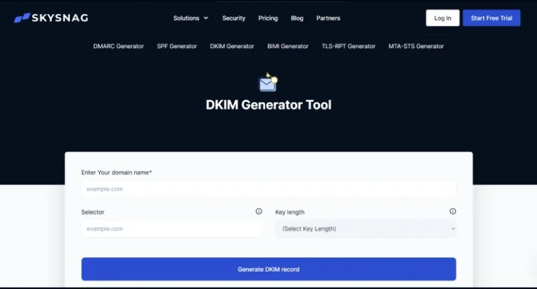 skysnag - dkim record generator