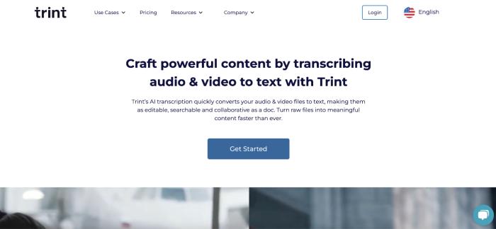 trint - audio and video transcription