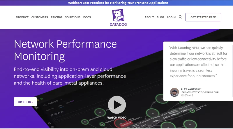 datadog - network monitoring software