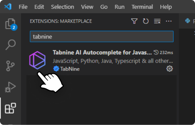 tabnine vs code ai extension